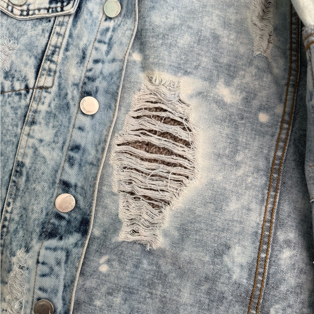 Distressed Denim Jacket - Picture 3 of 4